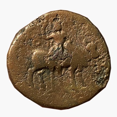 Kushan Dynasty - Vima Kadphises (105-130 AD) Copper Tetradrachma - Kashmir Issue