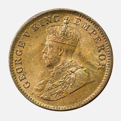 British India - King George V 1912 - Copper 1/4 Anna - Calcutta Mint
