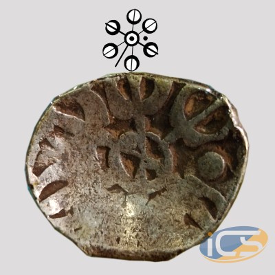 Ancient - Punch Marked Coinage - Gandhara Janapada (c. 600-300 BC) - Silver Shana or 1/8 Shatamana