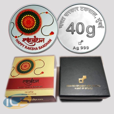 40 Gram Color Silver Coin – Raksha Bandhan