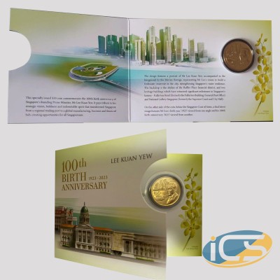 $10 coin to commemorate the 100th birth anniversary of Singapore’s founding Prime Minister -  Mr Lee Kuan Yew